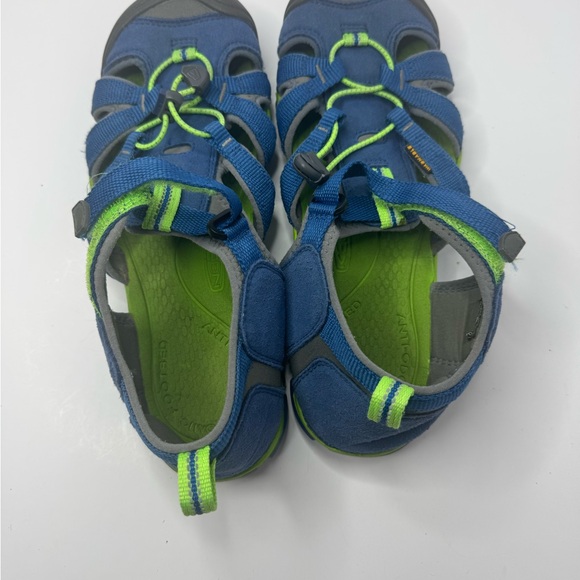 Keen Kids Blue and Neon Green Sandals Size 7 - Picture 3 of 8